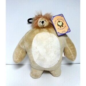 Tiny Headed Kingdom Lion 7" Inch Tan Soft Plush Clip On Keychain With Tags